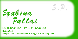 szabina pallai business card